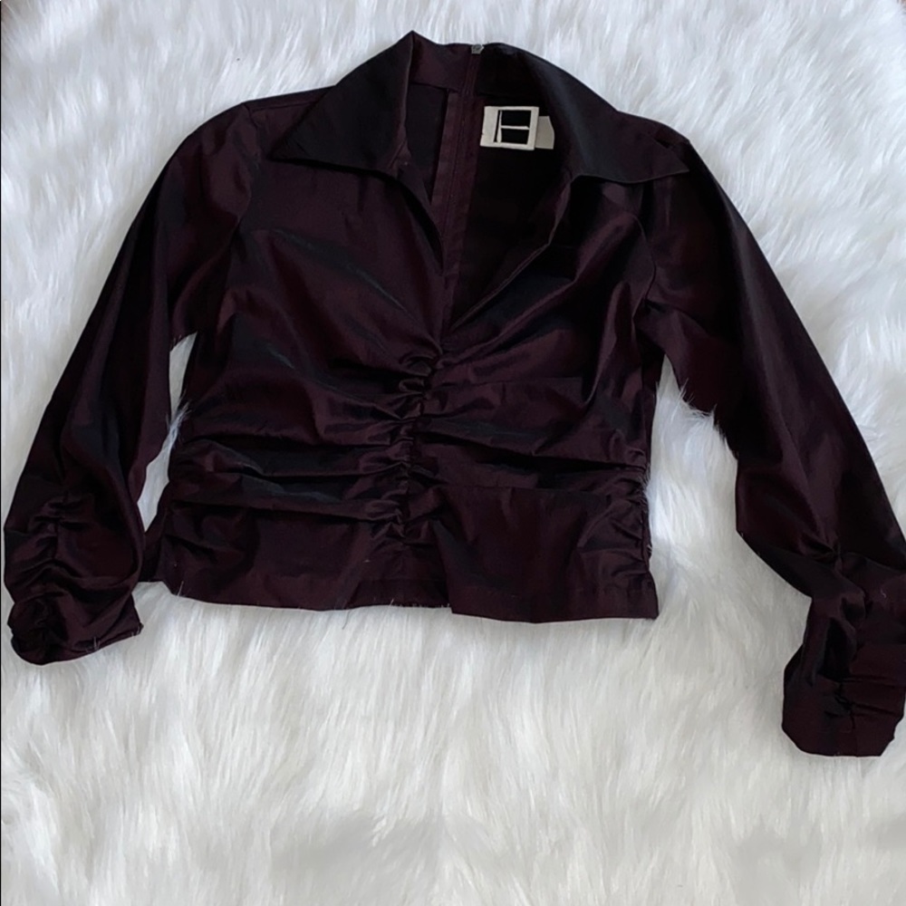 Burgundy Roused Top - Picture 2 of 5